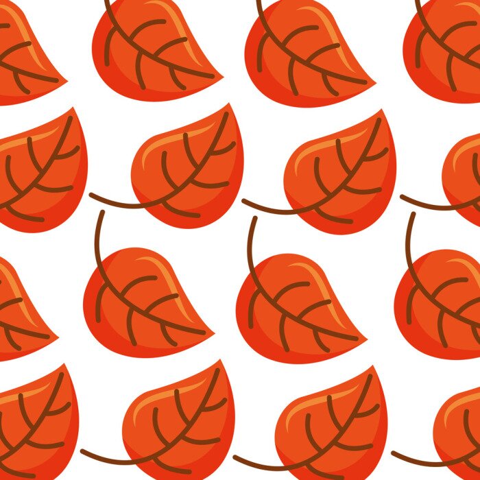 Papier peint à motif  feuilles d'automne feuillage flore décoration modèle sans couture