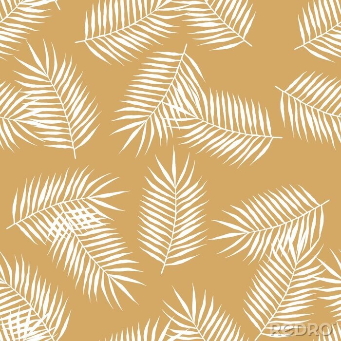Papier peint à motif  Feuilles de palmiers tropicaux