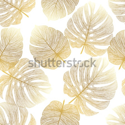 Papier peint à motif  Feuilles de style boho