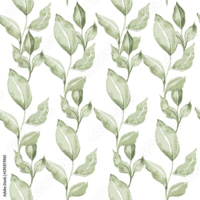 Papier peint à motif  Feuilles grimpantes délicates