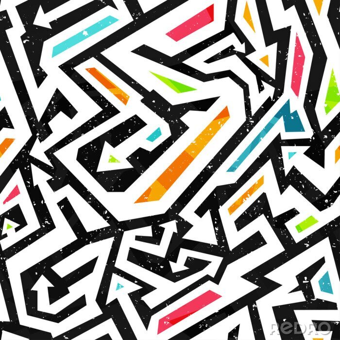 Papier peint à motif  Flèches colorées pour jeunes