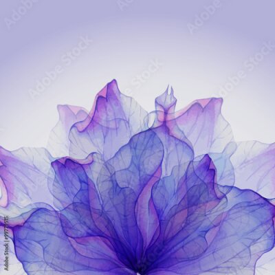 Papier peint à motif  Fleur violette délicate
