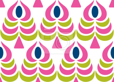 Papier peint à motif  Fleurs abstraites