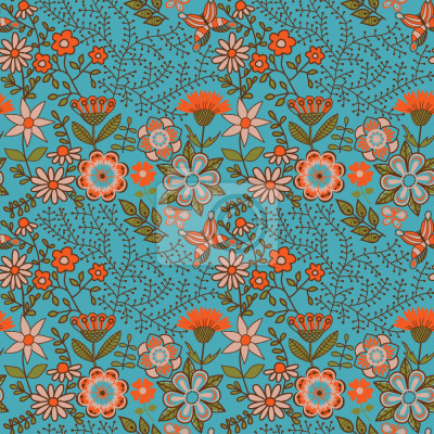 Papier peint à motif  Fleurs Dans le parc aquatique