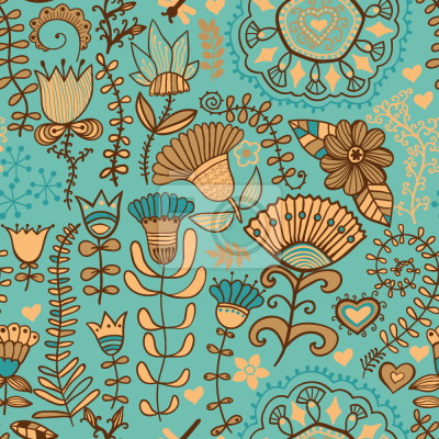 Papier peint à motif  Fleurs de Bohême