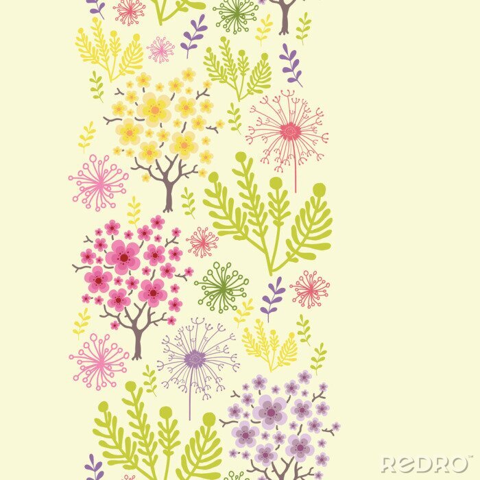 Papier peint à motif  Fleurs de cerisier dans différentes variations