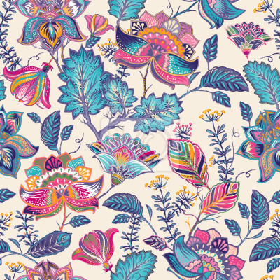 Papier peint à motif  Fleurs de charme