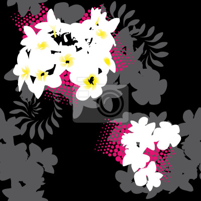 Papier peint à motif  Fleurs de plage