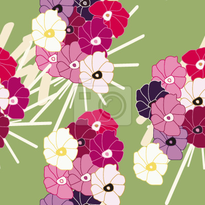 Papier peint à motif  Fleurs du Japon