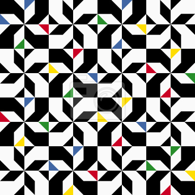 Papier peint à motif  Fleurs Mondrian