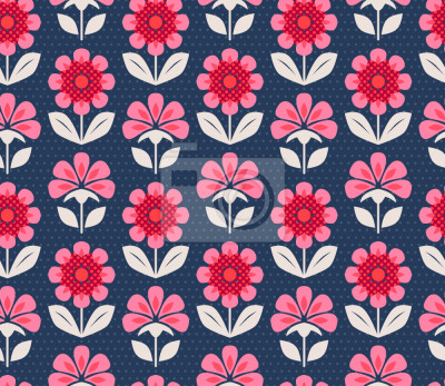 Papier peint à motif  Fleurs palmette