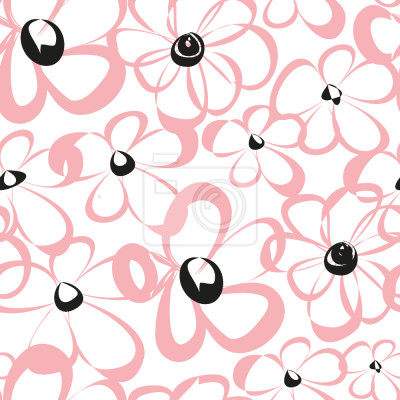 Papier peint à motif  Fleurs Pop Up