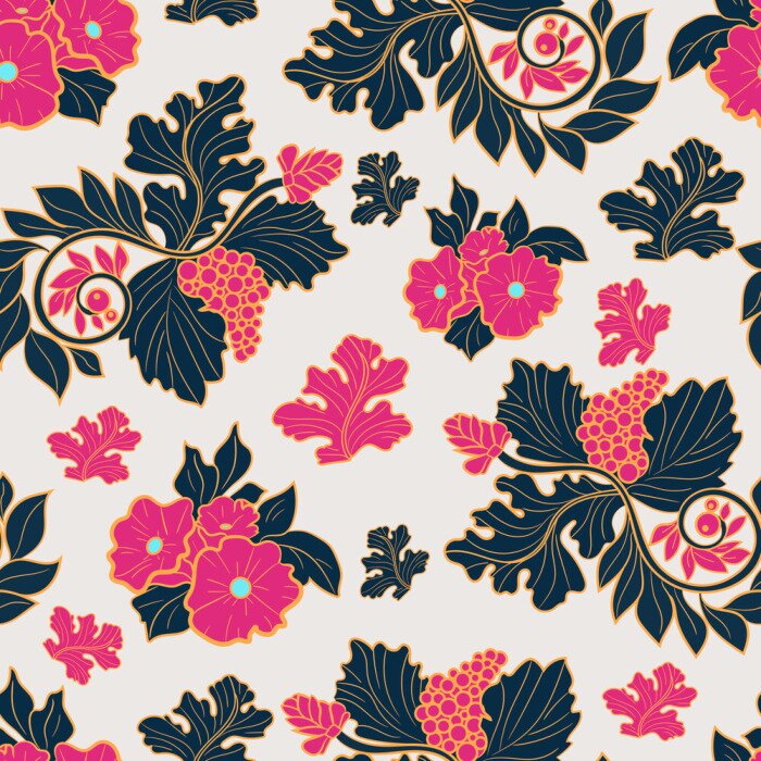 Papier peint à motif  Floral pattern sans couture avec fleur. Fond de vecteur pour le textile, impression, fonds d'écran, emballage.