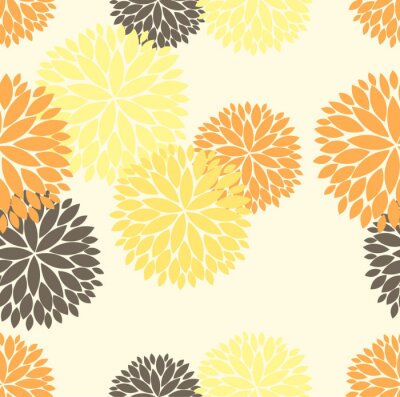 Papier peint à motif  Floral, seamless, motifs, floral, fond