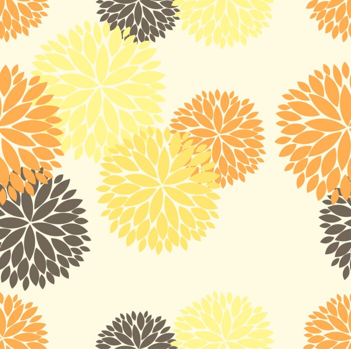 Papier peint à motif  Floral, seamless, motifs, floral, fond