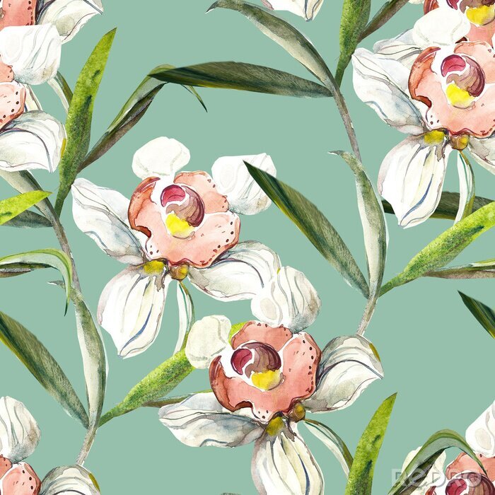 Papier peint à motif  Flower seamless pattern