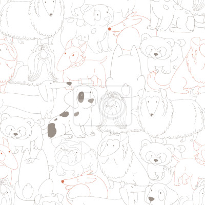 Papier peint à motif  Foire aux chiens