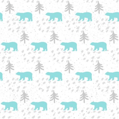Papier peint à motif  Fond d'arrière-plan sans fin d'ours fait main.