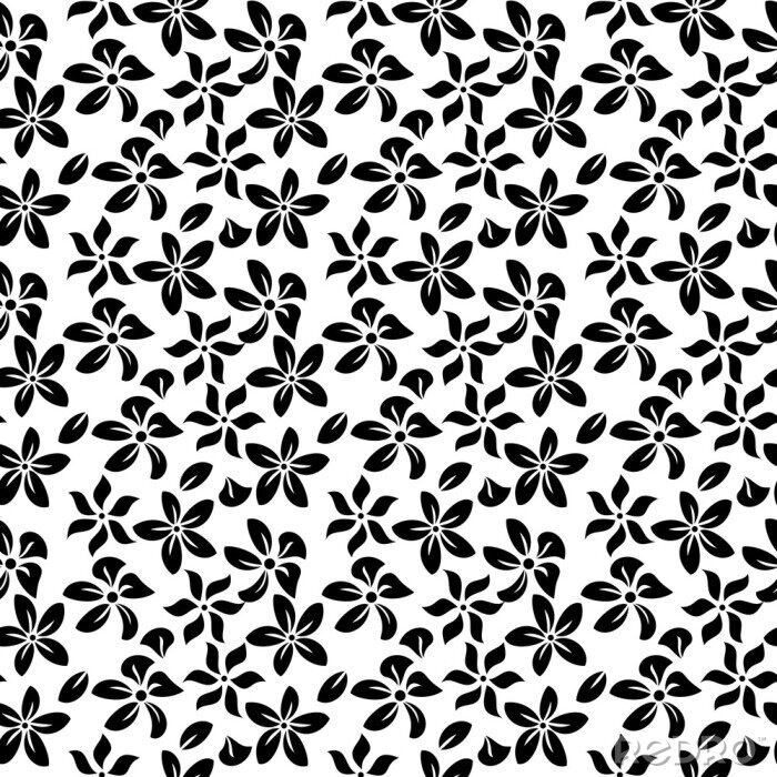 Papier peint à motif  Fond floral transparente classique