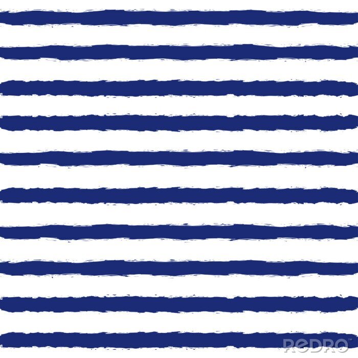 Papier peint à motif  Fond rayé bleu marine et blanc
