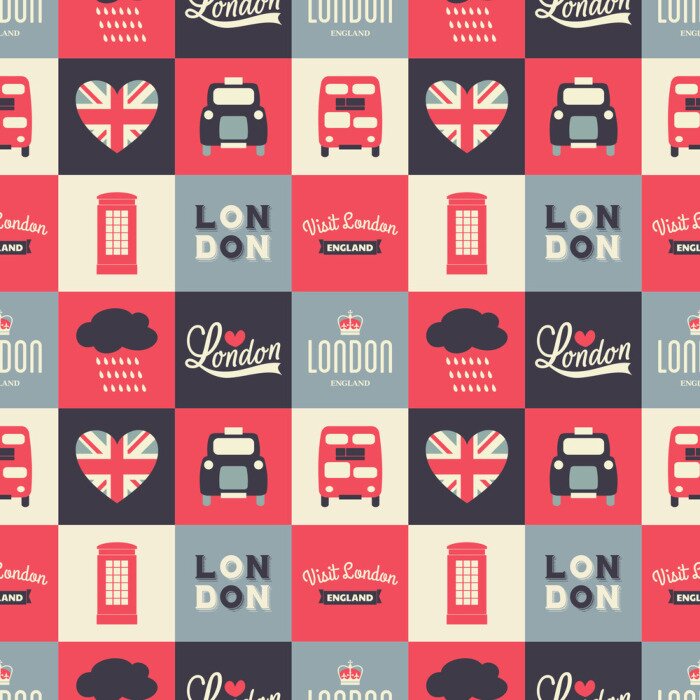 Papier peint à motif  Fond sans joint de Londres