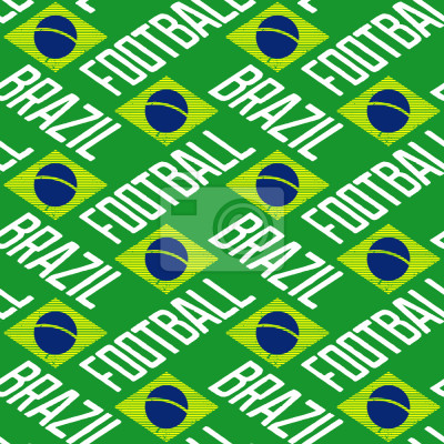 Papier peint à motif  Football brésilien