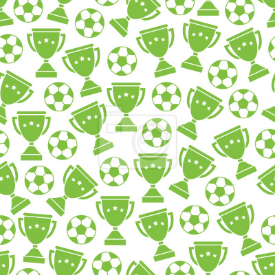 Papier peint à motif  Football et tasses