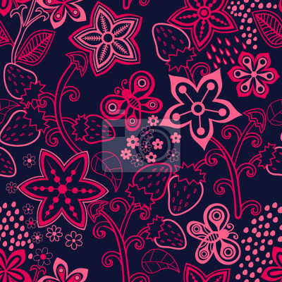 Papier peint à motif  Forêt Berry Paradis