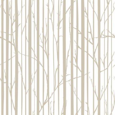 Papier peint à motif  Forêt dans un style minimaliste