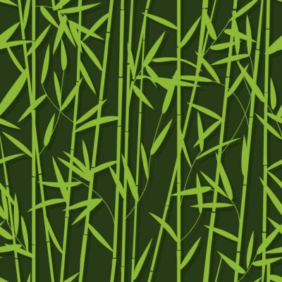 Papier peint à motif  Forêt de bambous minimaliste