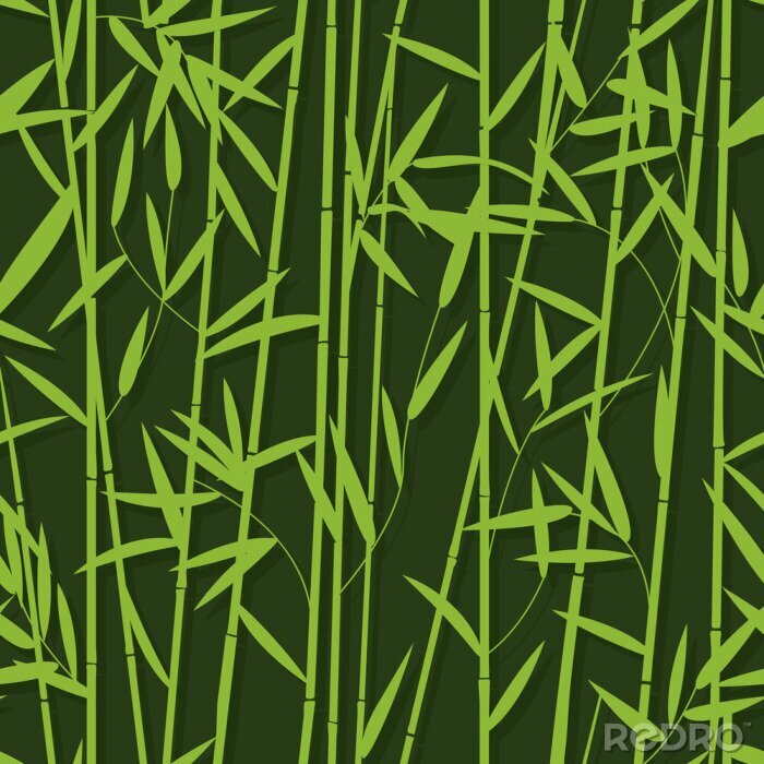 Papier peint à motif  Forêt de bambous minimaliste