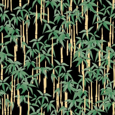 Papier peint à motif  Forêt de bambous sombre
