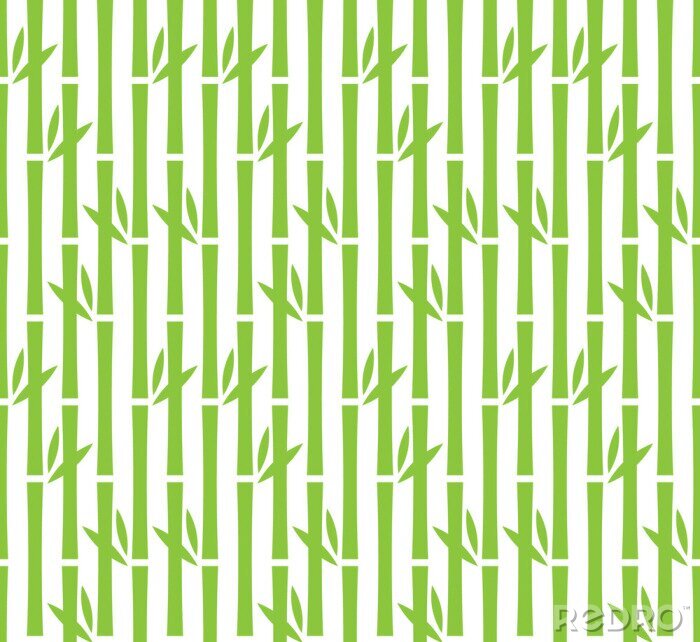 Papier peint à motif  Forêt de bambous verts