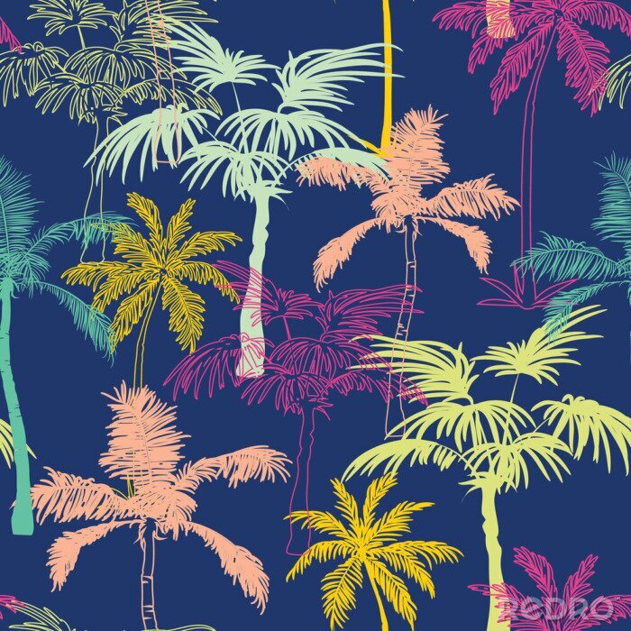 Papier peint à motif  Forêt tropicale abstraite