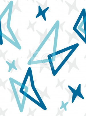 Papier peint à motif  Formes dans les tons de bleu