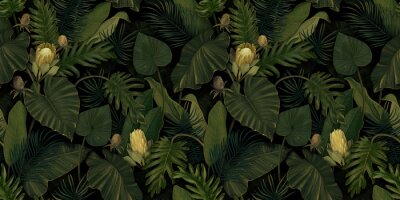 Papier peint à motif  Fourrés exotiques mystérieux