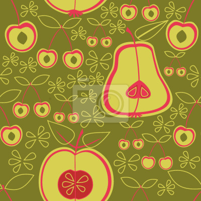 Papier peint à motif  Fruit Green Garden