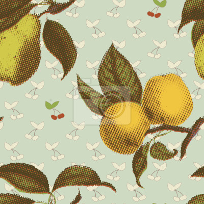 Papier peint à motif  Fruits Rendevous Avec mes