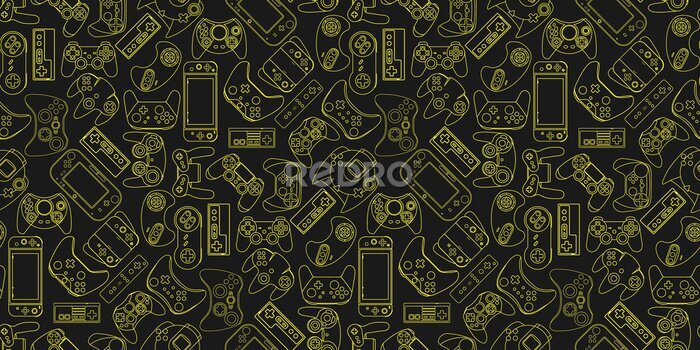Papier peint à motif  Gadgets de joueur