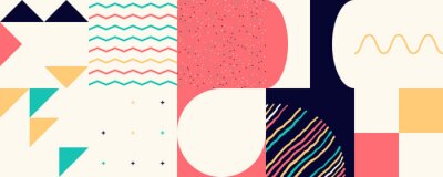 Papier peint à motif  Geometric Abstract Vector Elements Design