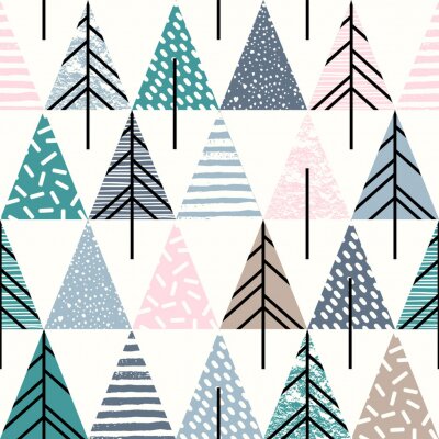 Papier peint à motif  Géométrie abstraite version pastel