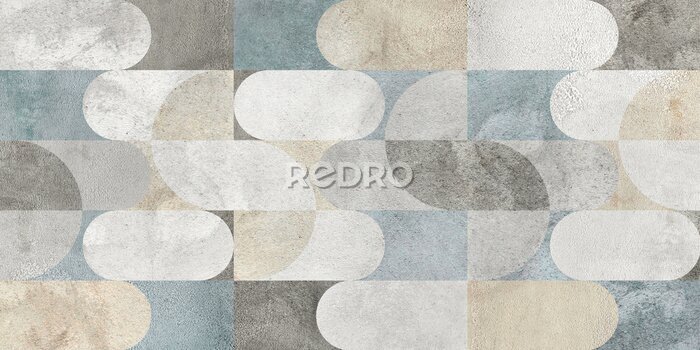 Papier peint à motif  Géométrie colorée sur le mur