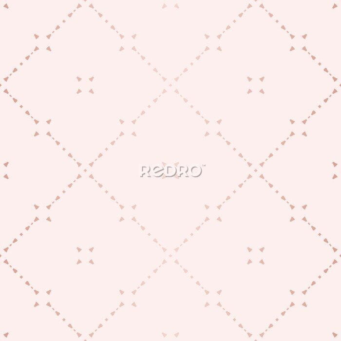 Papier peint à motif  Géométrie glamour en or rose