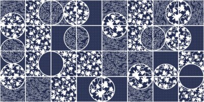 Papier peint à motif  Géométrie inspirée des azulejos