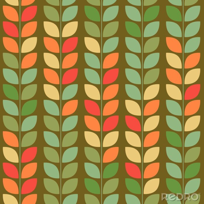 Papier peint à motif  Géométrique, modèle, feuilles