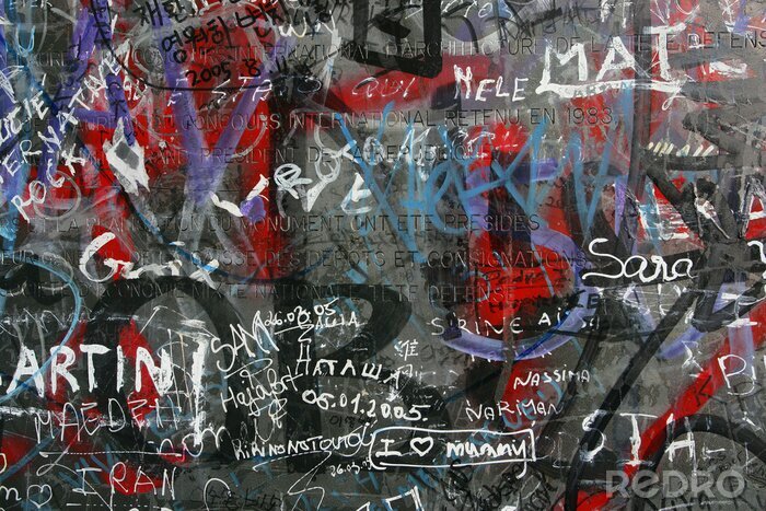 Papier peint à motif  Graffiti sombre