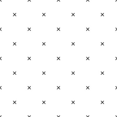 Papier peint à motif  Grafische Kreuze auf weißem Hintergrund