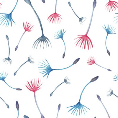 Papier peint à motif  Graines de pissenlit flottant dans l'air