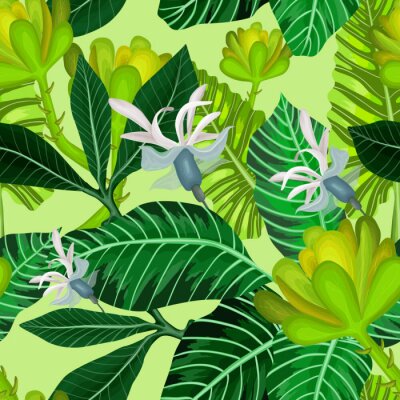 Graphique vert feuilles de la jungle