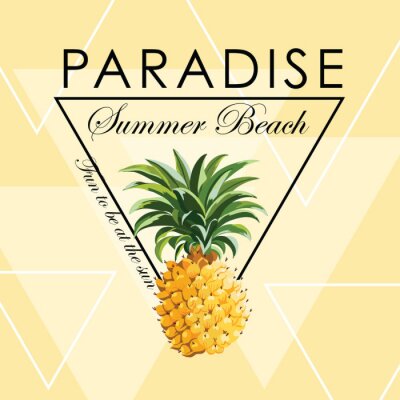 Sticker  Graphiques avec ananas et inscriptions